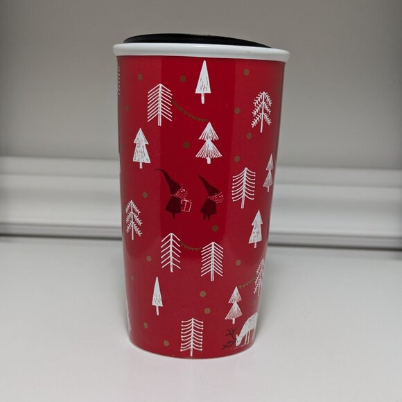 Starbucks Holiday Christmas Red Ceramic Tumbler - Picture 8 of 9